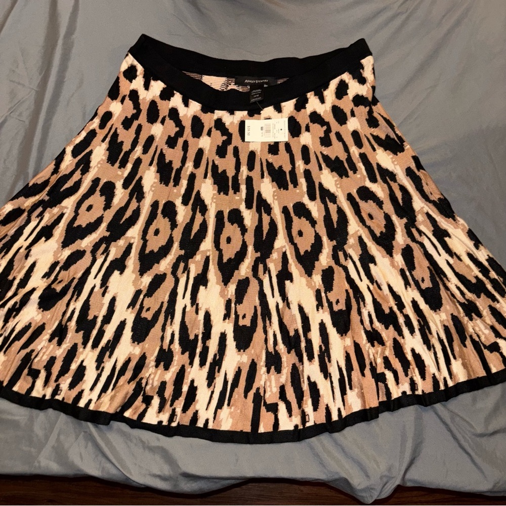 Ashley Stewart Animal Print Skater Skirt